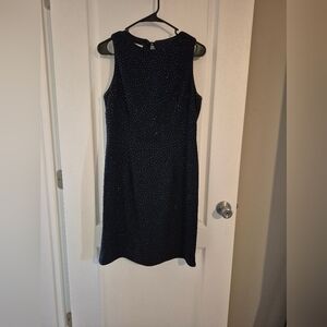 Elegant Blue Shiny Sleeveless Dress